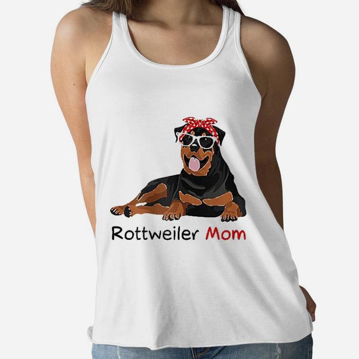 Rottweiler Mom Rottweiler Dog Ladies Flowy Tank