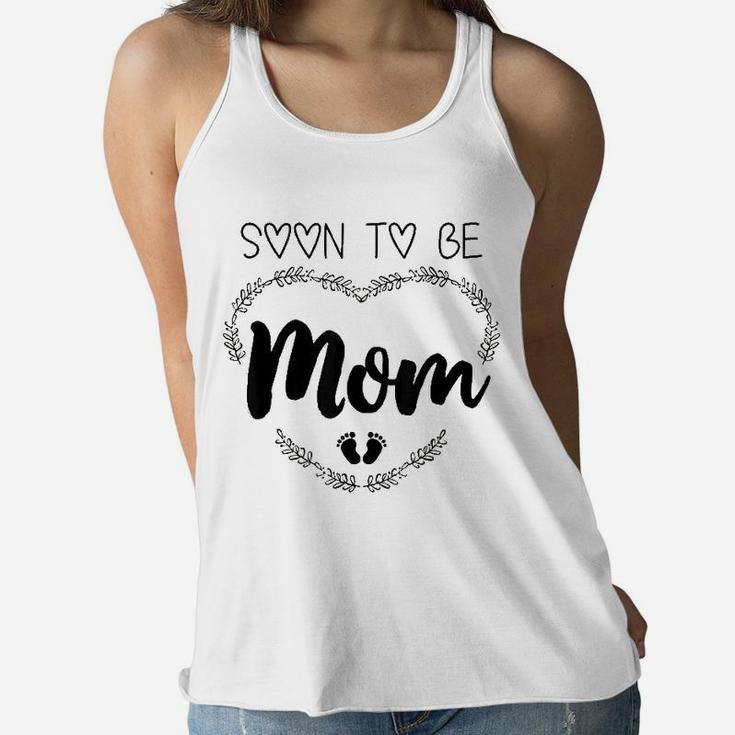 Soon To Be Mom Future Mommy Ladies Flowy Tank