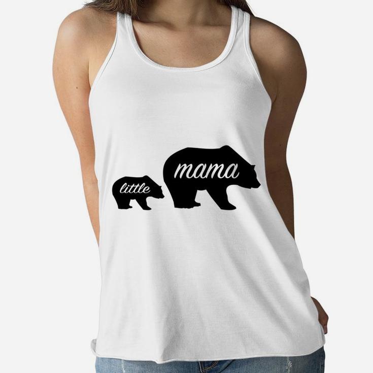 Womens Womens Mama Bear Little Cub Cute Novelty For Moms Ladies Flowy Tank
