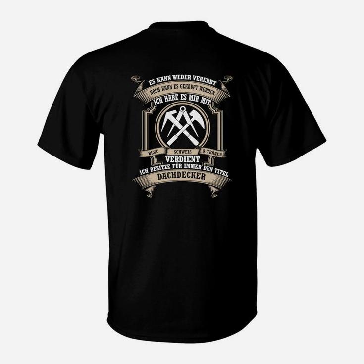 Achsen & Wald Schwarzes Herren T-Shirt mit Motto