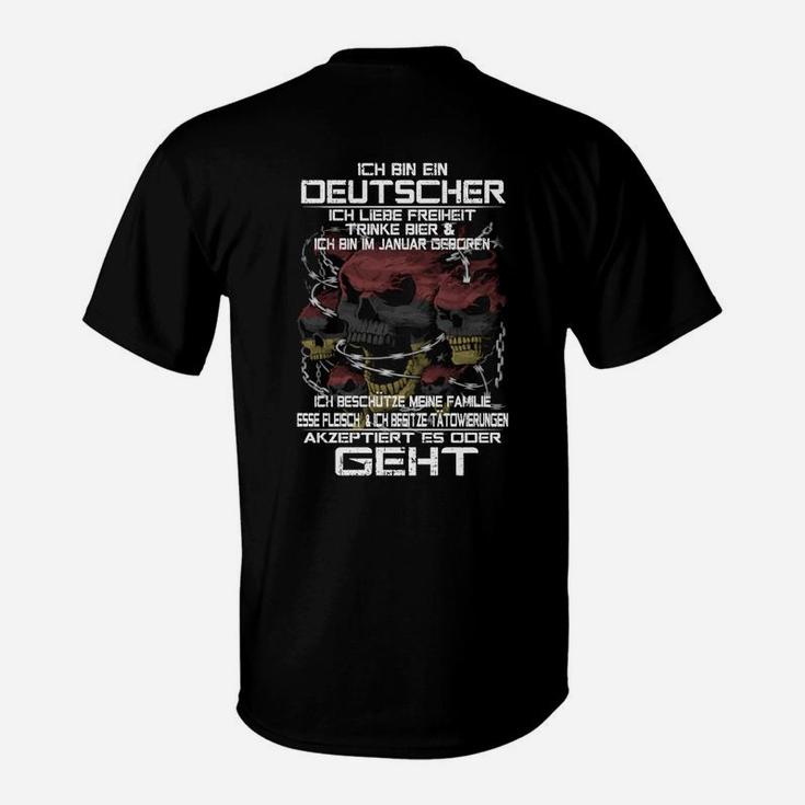 Deutscher Januar Geboren T-Shirt