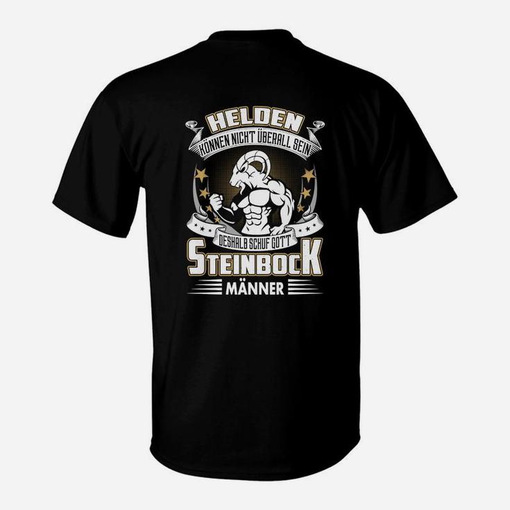 Echtes Helden-Design Steinbock T-Shirt für Männer, Sternzeichen Motiv