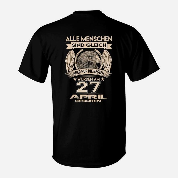 Geburtstag T-Shirt Adler 27. April, Besten Geboren Motiv