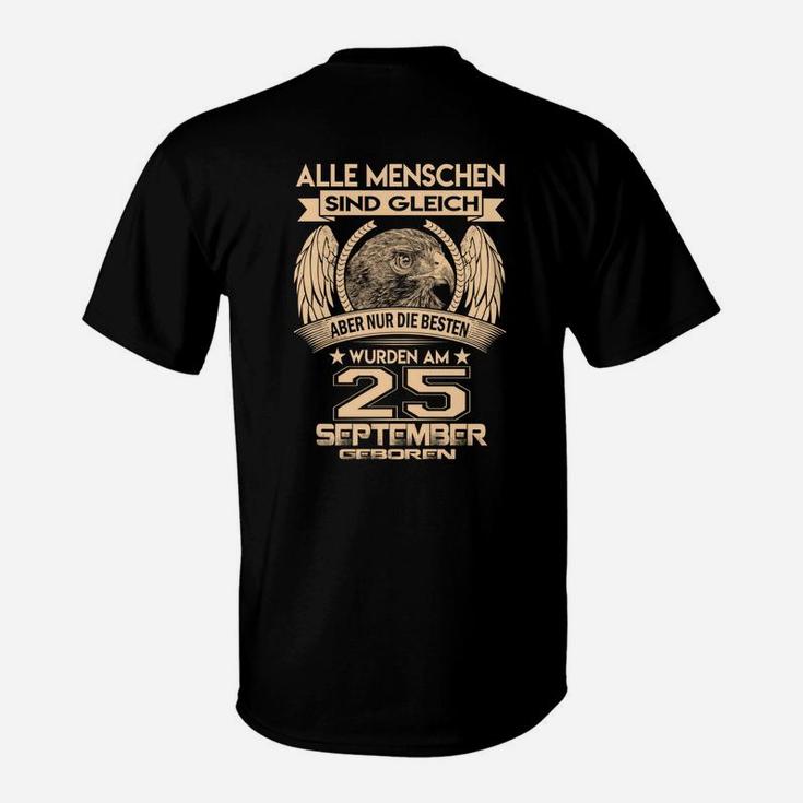 Geburtstags-T-Shirt 25. September, Adler Motiv, Personalisiert