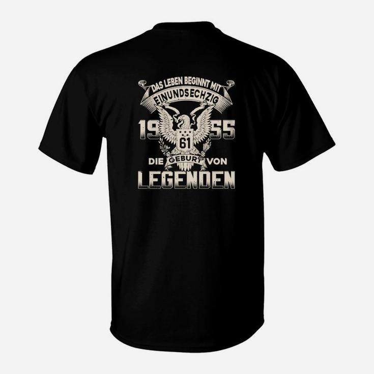 Herren T-Shirt Leben beginnt mit 71: 1951, 61 Jahre, Geburt von Legenden