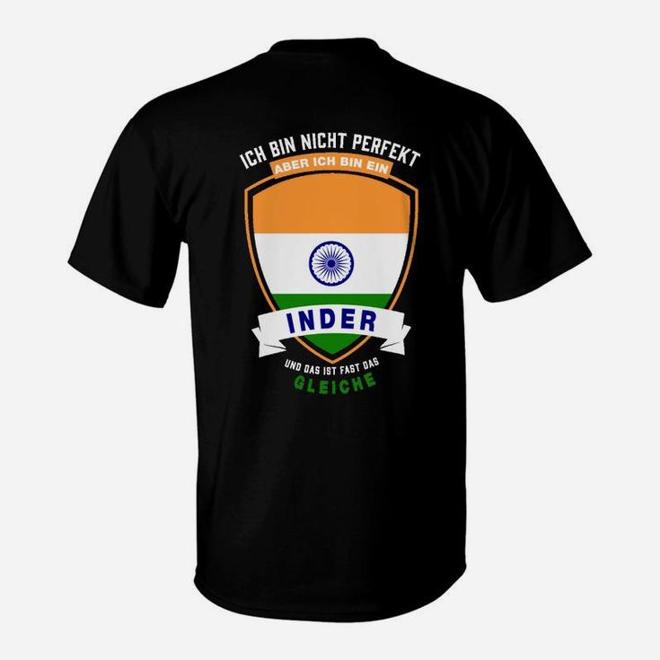 Ich Bin Nicht Perfekt Aber Inder T-Shirt, Lustiges Indien-Motiv