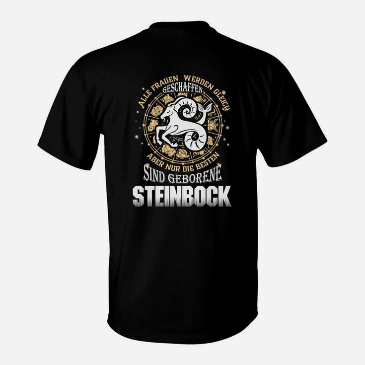 Kapricorn Sternzeichen T-Shirt Schwarz mit Spruch, Astrologie Grafik Tee