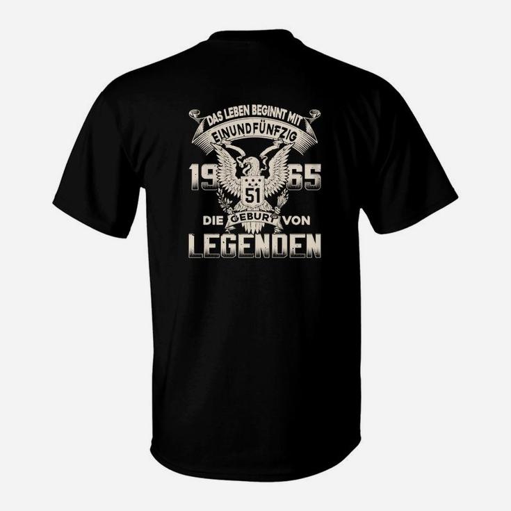 Legenden Geboren 1965 T-Shirt mit Adler, Personalisierter Jahrgang