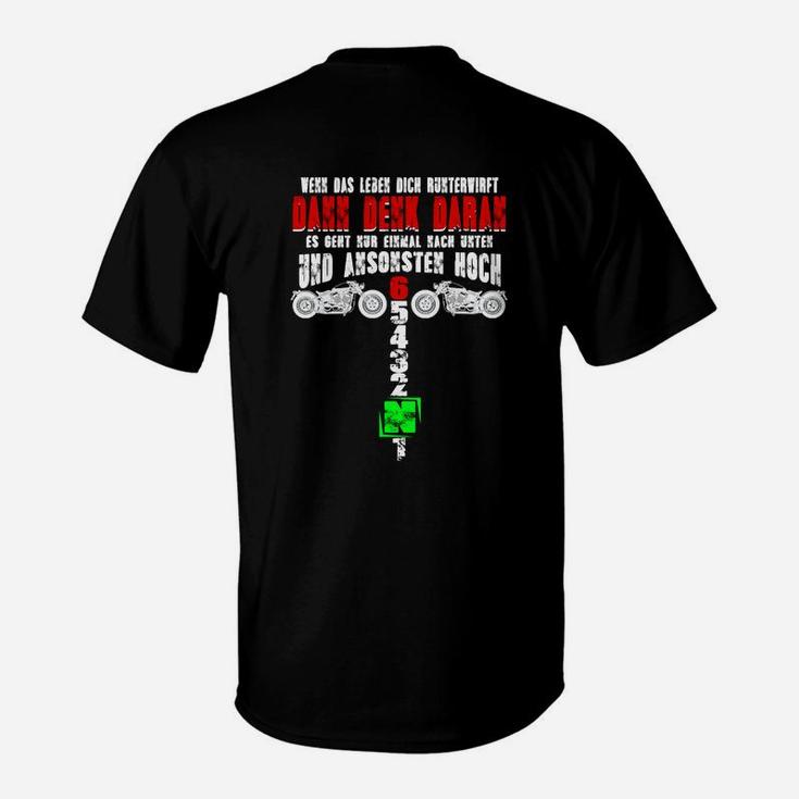 Lustiges Motocross T-Shirt Heb den Daumen, Geschenk für Motorradfans