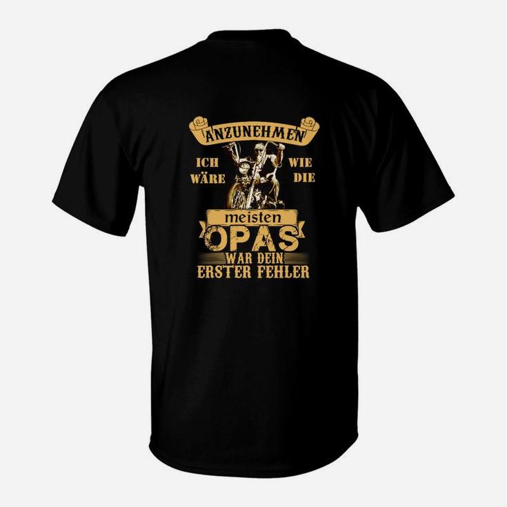 Lustiges Skelett T-Shirt für Großväter, Wie die meisten Opas