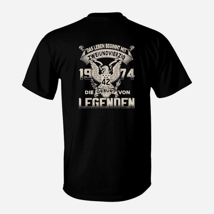 Personalisiertes Geburtsjahr-Legenden Shirt, Adlermotiv & Spruch Tee