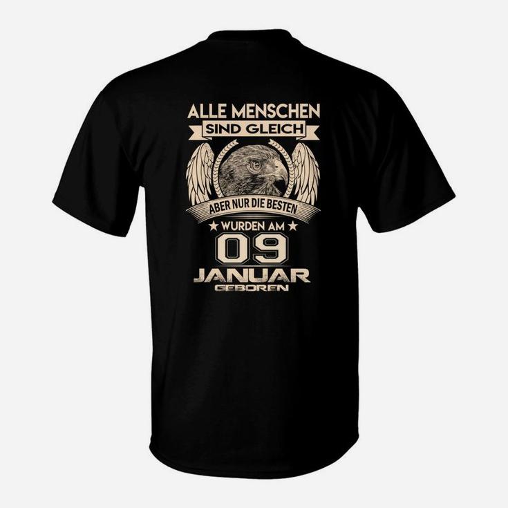 Personalisiertes Januar Geburtstags-T-Shirt – Adler Motiv Nur die Besten