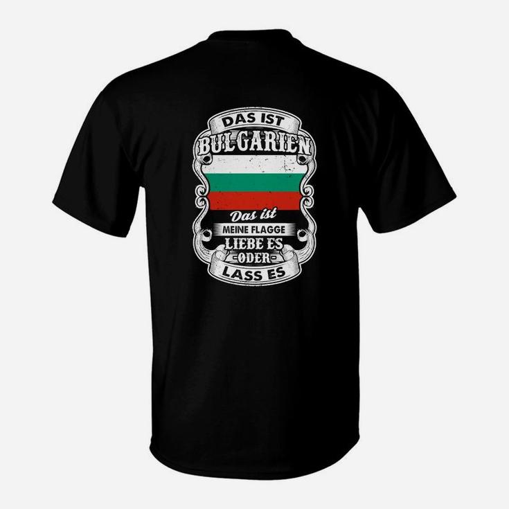 Schwarzes T-Shirt Das ist Bulgarien - Liebe es oder Lass es, Bulgarien-Motiv