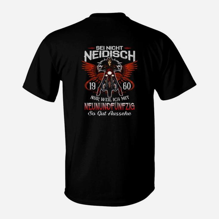 Schwarzes T-Shirt Sei Nicht Neidisch - 1960 für Geburtstagsjubiläum