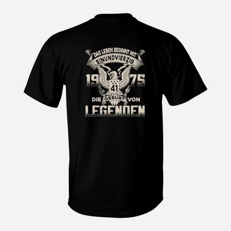 Vintage Adler Motiv T-Shirt 'Legenden 1975', Retro Geburtstags-Shirt