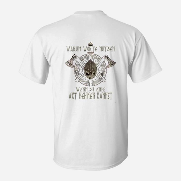 Axt Motiv Herren T-Shirt, Wikinger Spruch für Männer