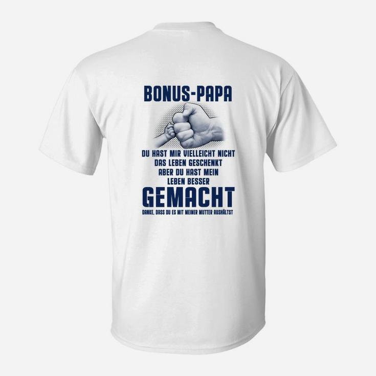 Bonus Papa Dankbarkeits-T-Shirt mit emotionalem Text