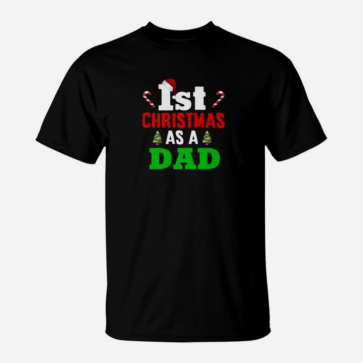 1st Christmas As A Dad Xmas Gift For New Daddy T-Shirt