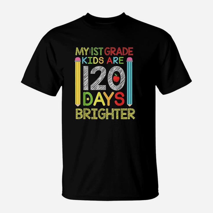 1st Grade 120 Days Of School Pencil Teacher Kids T-Shirt