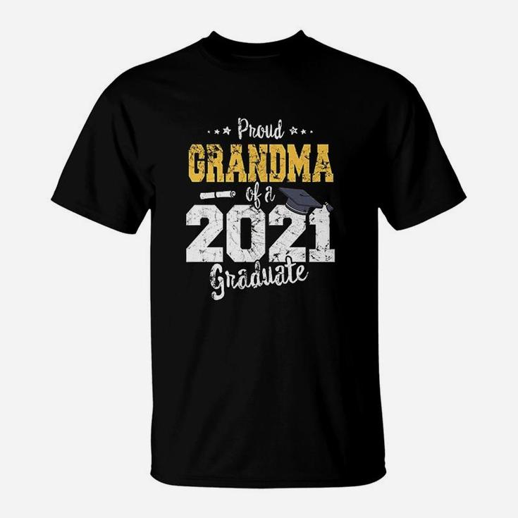 2021 Graduation Grandma Gift Proud Grandma Of 2021 Graduate T-Shirt