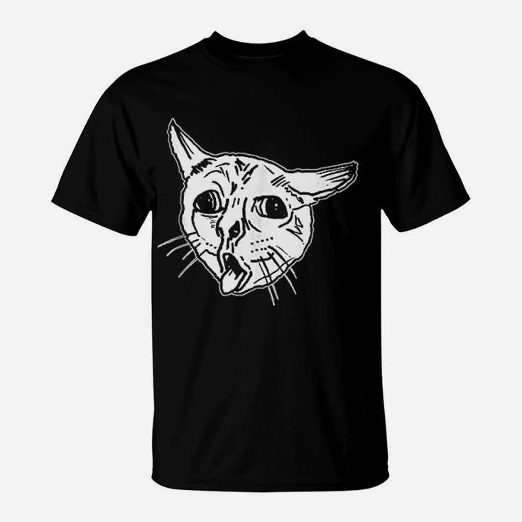 Ugly Coughing Cat Meme T-shirt 