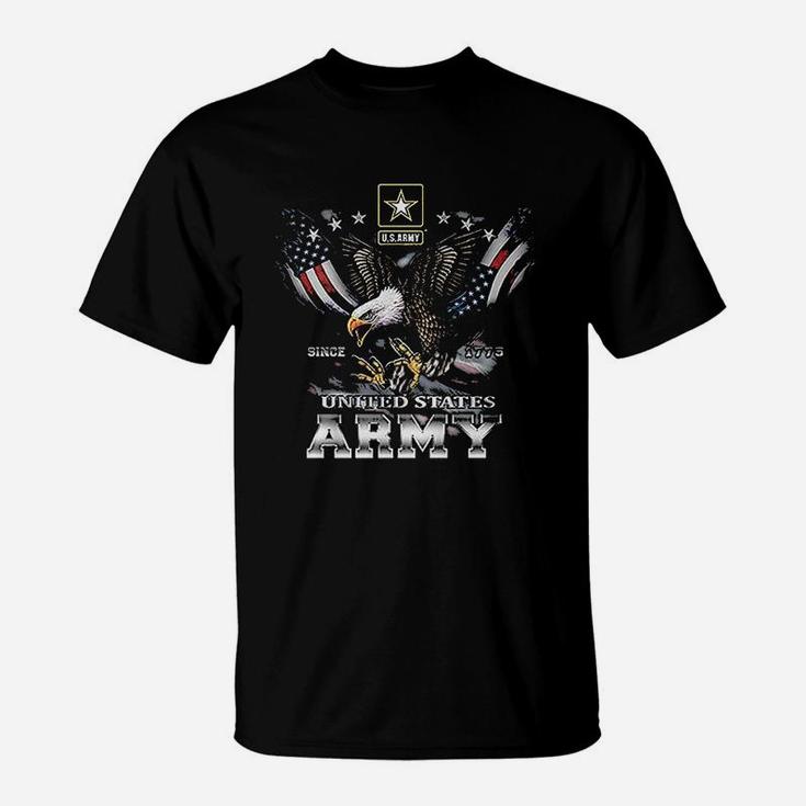 Us Army Since 1775 Eagle Usa American Flag Wings T-Shirt | Seseable