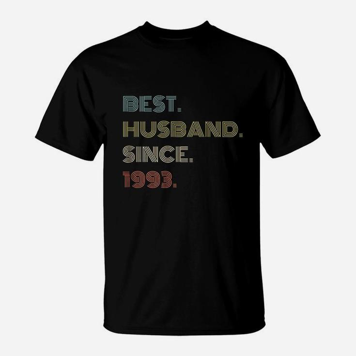28th Wedding Anniversary Gift Best Husband Since 1993 T-Shirt