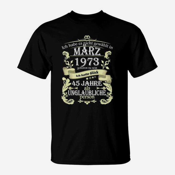 45. Geburtstag T-Shirt Jahrgang 1978, Unglaubliche 45 Jahre Tee