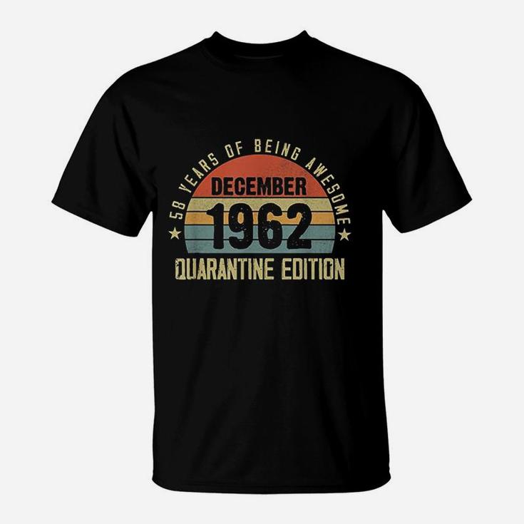 58 Years Old Gifts 58th Birthday Gift Vintage December 1962 T-Shirt