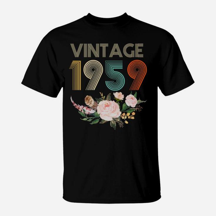 60th Birthday Gift Idea Vintage 1959 Men Women T-Shirt