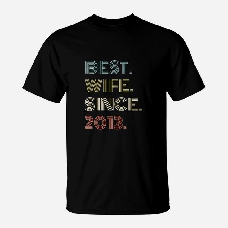 8th Wedding Anniversary Gift Best Wife Since 2013 T-Shirt