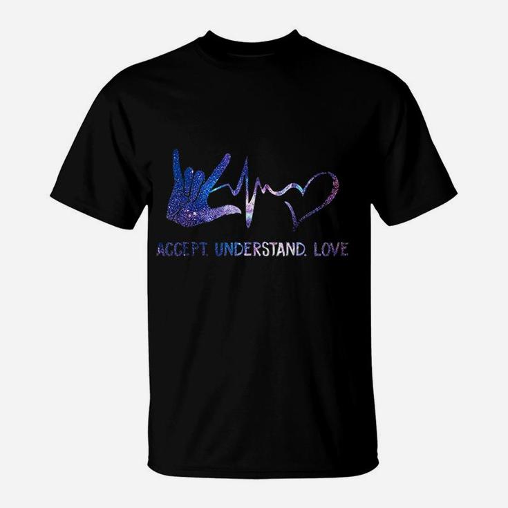 Accept Understand Love Asl I Love You Sign Language T-Shirt