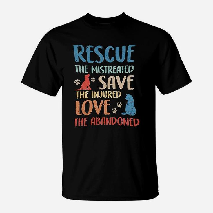 Adopt Rescue Dog Cat Rescue Dog Cat Lovers T-Shirt