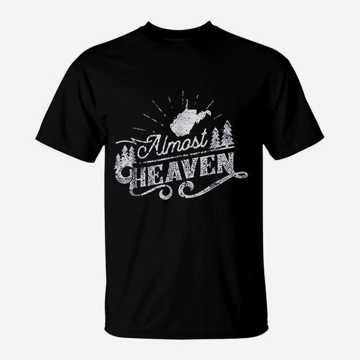 Almost Heaven West Virginia Vintage Distressed T-Shirt