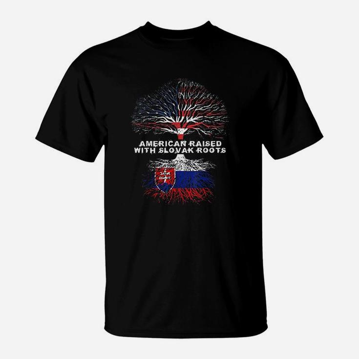 American Raised With Slovak Roots Slovakia T-Shirt