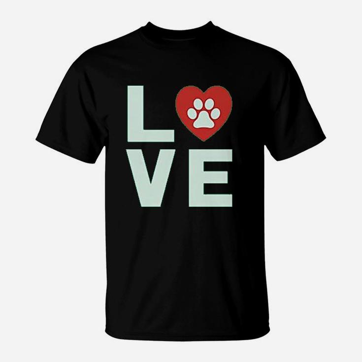 Animal Lover Dog Paw Print Love Dogs My Best Friend T-Shirt