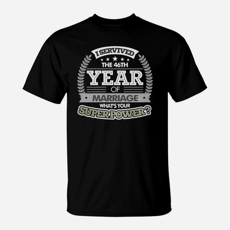 Anniversary Gift 46th - 46 Years Wedding Marriage T Shirt T-Shirt