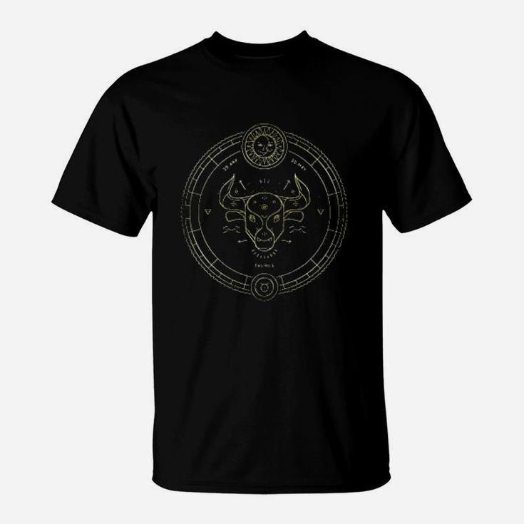 Astrology Sun Moon Circle Zodiac Sign Taurus T-Shirt
