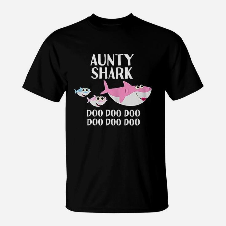 Aunty Shark Doo Doo Mothers Day Gift For Aunt Auntie T-Shirt