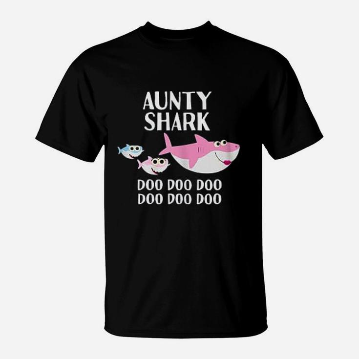 Aunty Shark Doo Doo Mothers Day Gift For Aunt Auntie T-Shirt