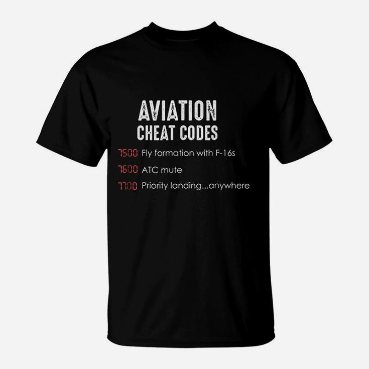 Aviation Cheat Codes - Funny Shirt For Pilots And Atc