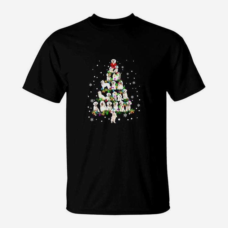 Awesome Cute Maltese Dog Christmas Tree Gift Decor Xmas Tree Shirt T-Shirt