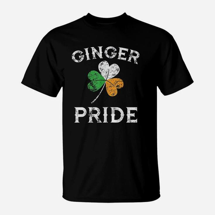 Awesome Ginger Pride St Patricks Day Irish Flag Clover T-Shirt