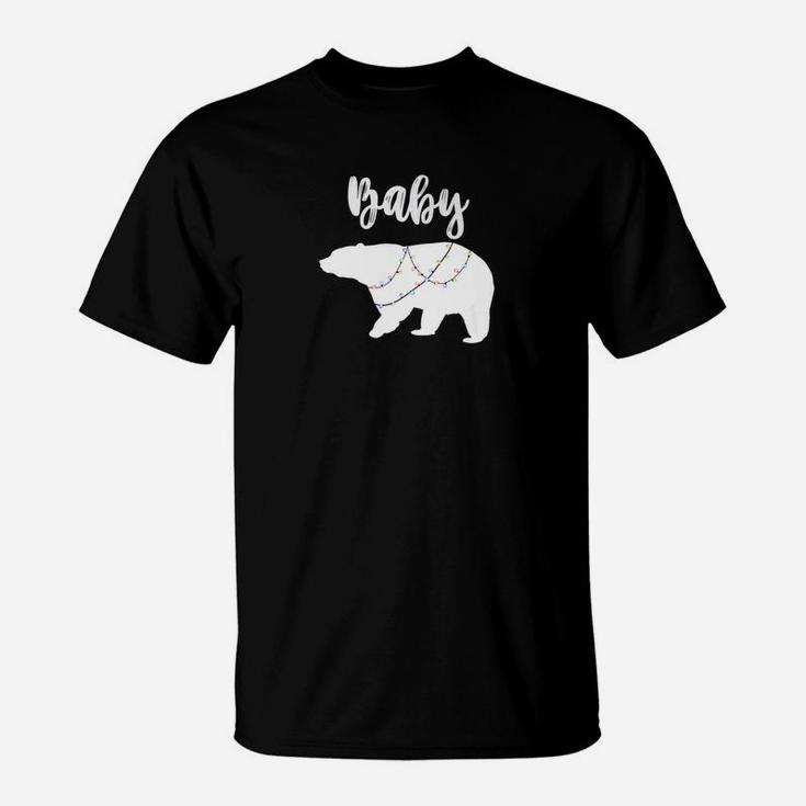 Baby Bear Christmas Pajama Polar Bear String Of Lights T-Shirt