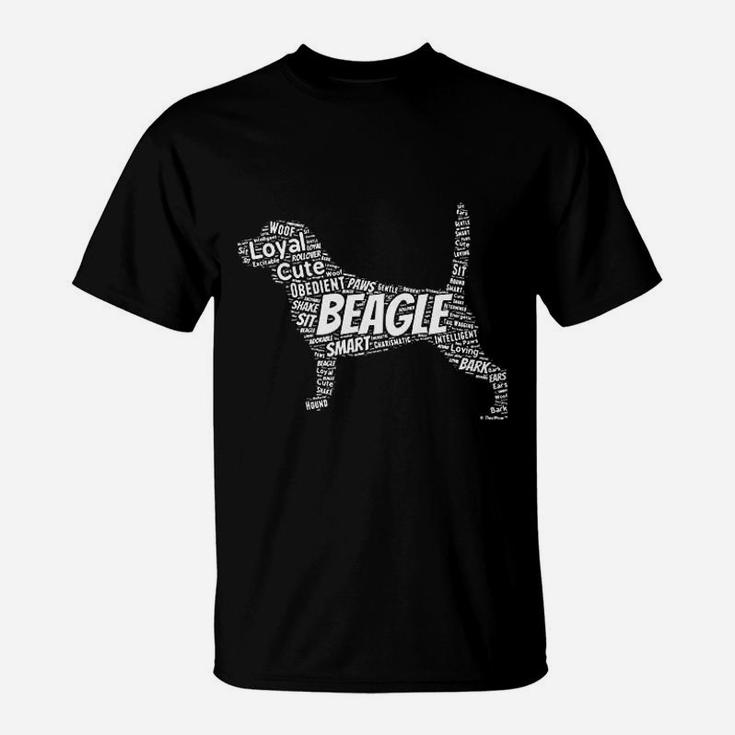 Beagle Word Art Dog Puppy Owner Gift T-Shirt