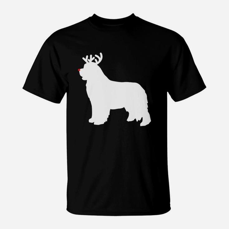 Beautiful Newfoundland Reindeer Christmas Dog Sweater T-Shirt