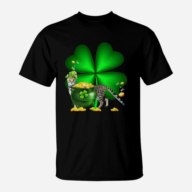Bengal Shamrock St Patricks Day Irish Great Cat Lovers T-Shirt