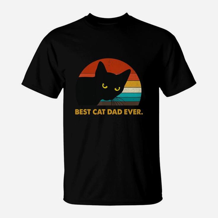 Best Cat Dad Ever Vintage Mens T-Shirt
