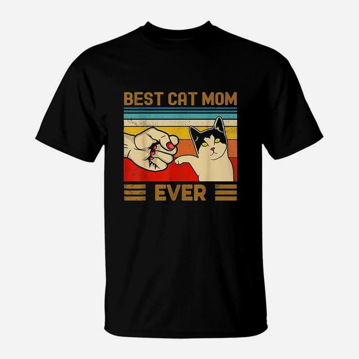 Best Cat Mom Ever Funny Cat Mom Mother Vintage Gift T-Shirt