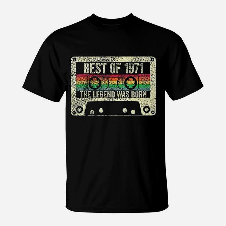 Best Of 1971 Birthday Gift Vintage Retro  T-Shirt